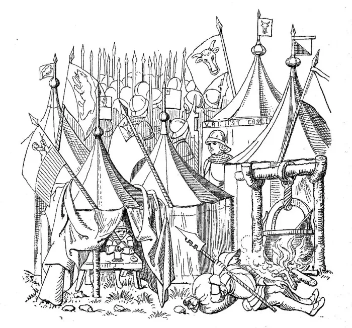 Framed Print : Tent Camp and Flag Guard of the Army of Switzerland