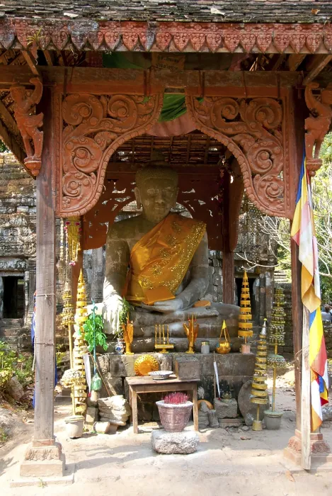 Framed Print : Tep Pranam is a late period (16th century CE) Buddhist sanctuary