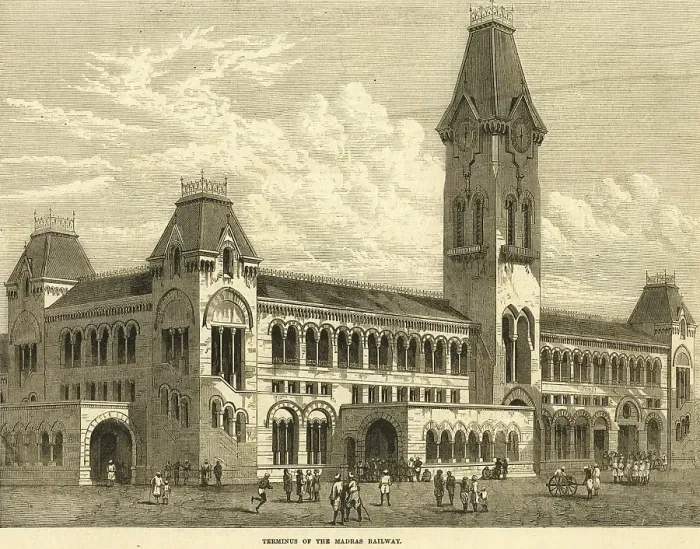 Framed Print : Terminus of the Madras Railway, Chennai, Tamil Nadu, India, As ia Framed Print : Terminus of the Madras Railway, Chennai, Tamil Nadu, India, As ia
