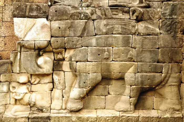 Framed Print : Terrace of the Elephants, Angkor Thom complex