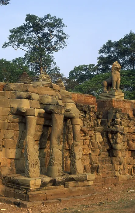 Framed Print : The Terrace of the Elephants was used by King Jayavarman VII to review his victorious army Framed Print : The Terrace of the Elephants was used by King Jayavarman VII to review his victorious army