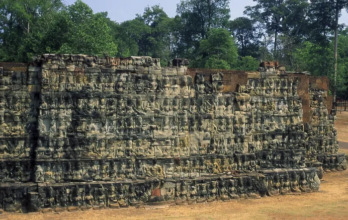 Framed Print : The Terrace of the Leper King was built during the reign of King Jayavarman VII