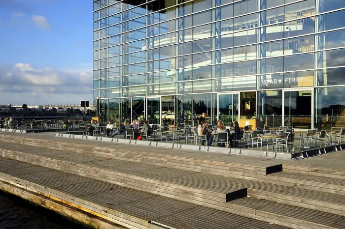 Framed Print : Terrace to the Music Building, Het Muziekgebouw aan het Ij
