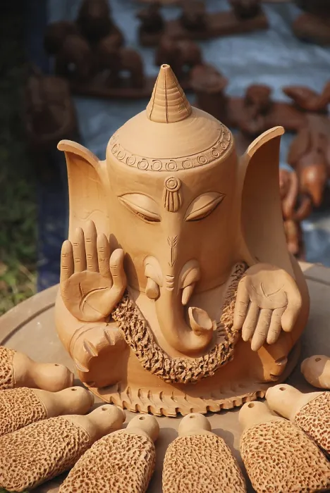Framed Print : Terracotta idol of Ganesha ganpati Framed Print : Terracotta idol of Ganesha ganpati