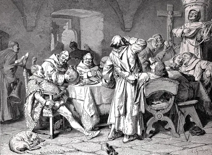 Framed Print : Testing the new wine in the monastery