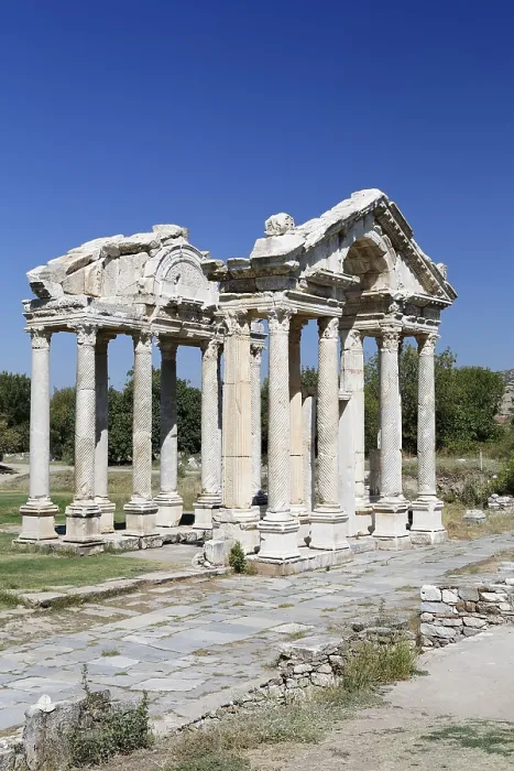 Framed Print : Tetrapylon or Propylon at the ancient archaeological site of Aphrodisias