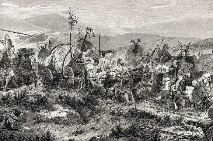 Framed Print : Teutonic trek, Migration Period, 1st century