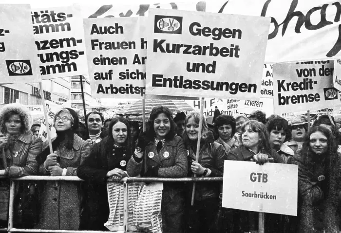 Framed Print : The Textile and Garment Workers Union (GTB) demonstrated in Bonn with about 10