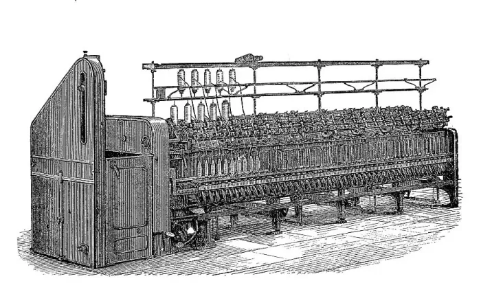 Framed Print : Textile industry, spinning mill