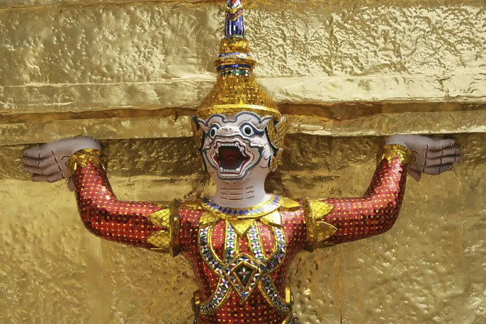 Framed Print : THA Thailand Bangkok Wat Phra Kaeo Temple. |