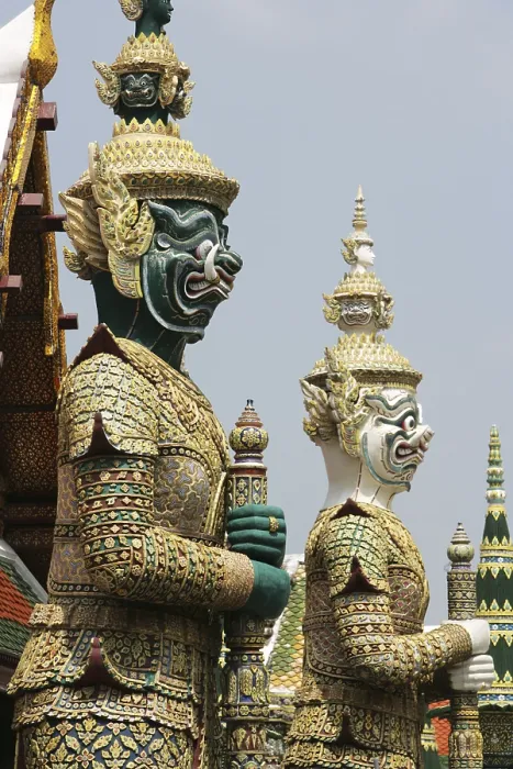 Framed Print : THA Thailand Bangkok Wat Phra Kaeo Temple. |