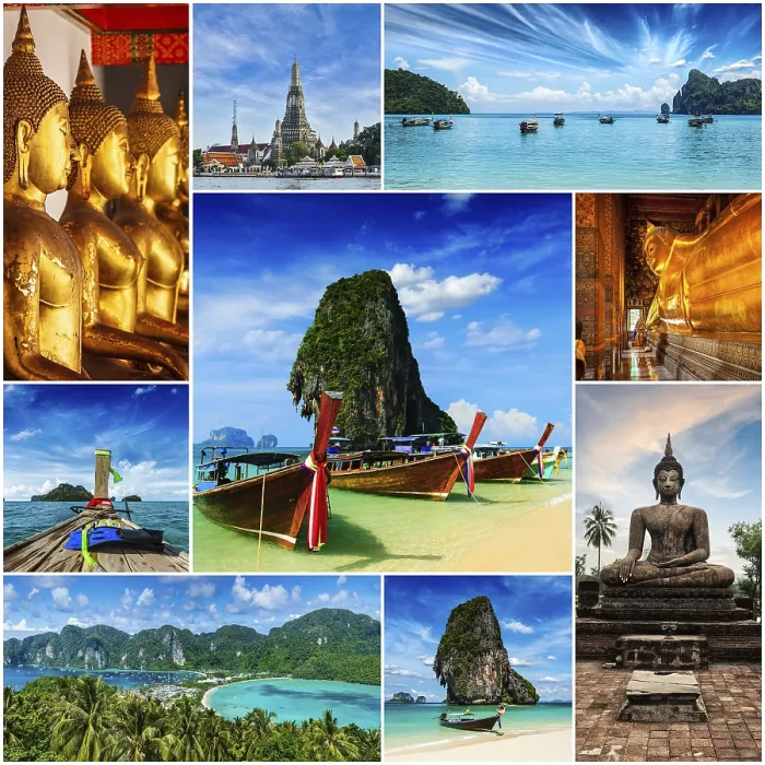 Framed Print : Thai travel tourism concept design Framed Print : Thai travel tourism concept design