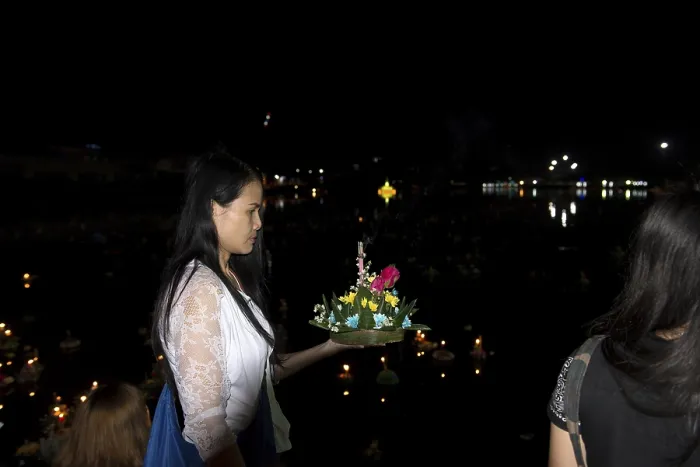 Framed Print : Thailand, Koh Samui, Loy Krathong Festival