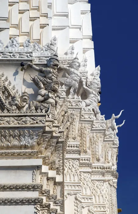 Framed Print : Thailand: Roof detail on the main prang at Wat Mahathat
