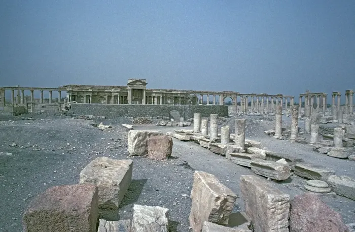 Framed Print : Theatre, Palmyra, Syria, May 1987, vintage, retro, old, historical, Asia
