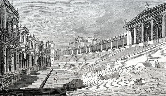 Framed Print : The Theatre of Pompey, Ancient Rome