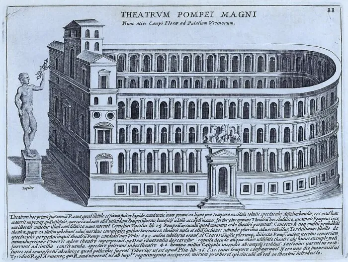 Framed Print : The Theatre of Pompey was the first permanent stone theatre in Rome