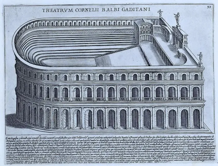 Framed Print : Theatrum Cornelii Balbi Gaditani