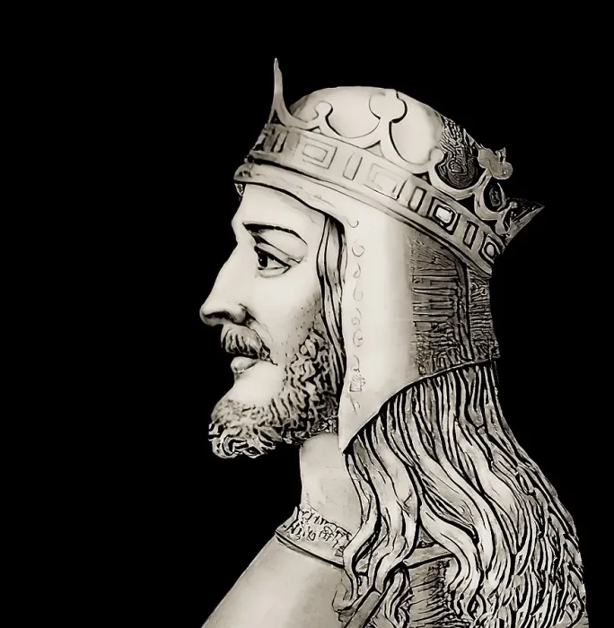 Framed Print : Theodoric the Great, Flavius Theodericus Rex, ca 454-526, king of the Ostrogoths from the Amali family, regent of the Visigoths and Italy, digitally edited