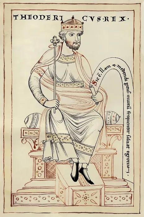 Framed Print : Theodoric the Great, Flavius Theodericus Rex, ca 454-526, king of the Ostrogoths from the Amali family, regent of the Visigoths and Italy, digitally edited Framed Print : Theodoric the Great, Flavius Theodericus Rex, ca 454-526, king of the Ostrogoths from the Amali family, regent of the Visigoths and Italy, digitally edited
