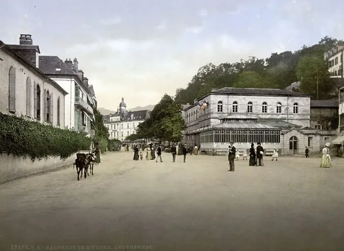 Framed Print : The thermal baths, around 1890