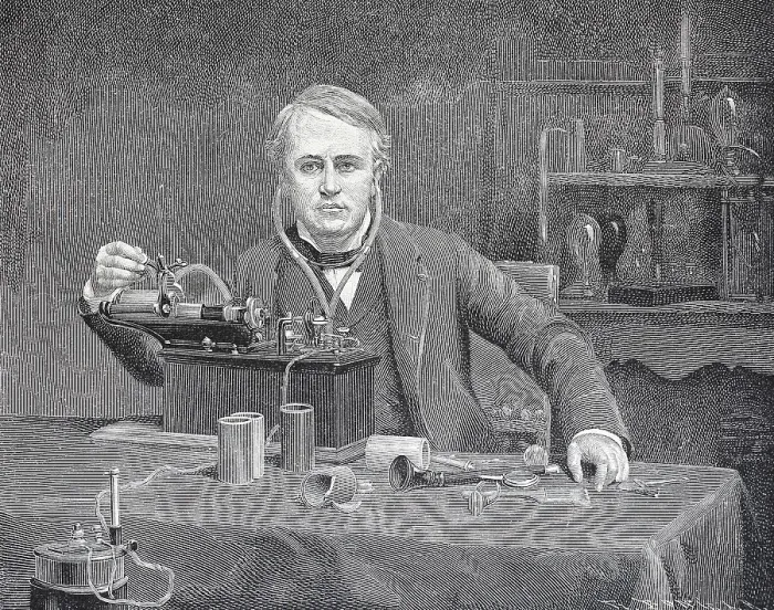Framed Print : Thomas Alva Edison, 1847-1931, American inventor