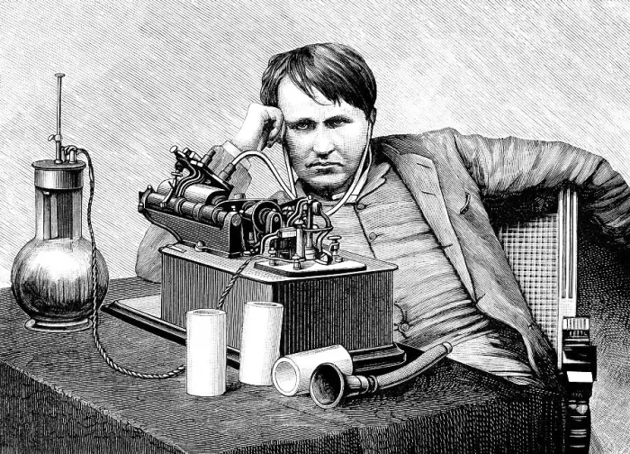 Framed Print : Thomas Edison at his Laboratory on 16 June 1888 Framed Print : Thomas Edison at his Laboratory on 16 June 1888