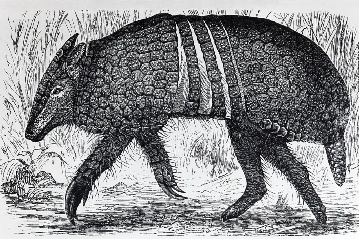 Framed Print : Three-banded armadillo (Tolypeutes tricinctus)