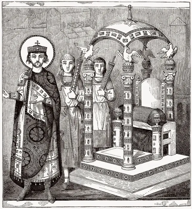 Framed Print : The throne of the emperor of Constantinople