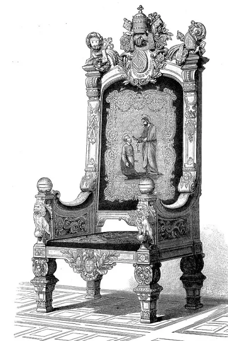 Framed Print : Throne for a Pope, made by Hippolyte Sauvrezy