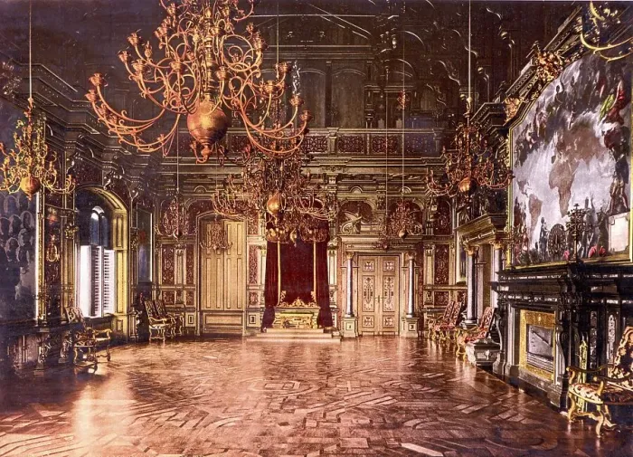 Framed Print : The throne room of castle Miramar