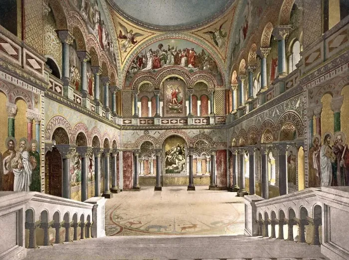 Framed Print : The Throne Room, Throne Hall, in Neuschwanstein Castle