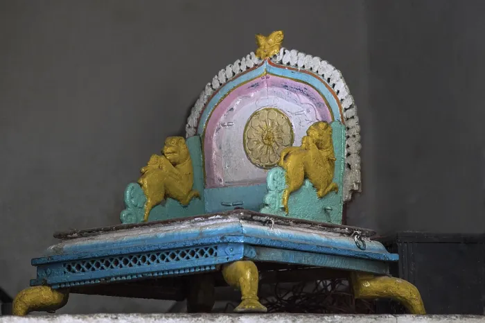 Framed Print : Throne utsav bajoth in Shantinath Digambar Jain Temple