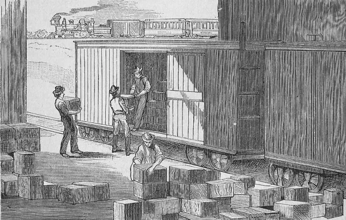 Framed Print : Thurber & Co canning factory in Moorestown