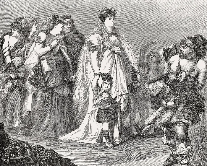Framed Print : Thusnelda, the wife of Arminius at the Triumph of Germanicus Framed Print : Thusnelda, the wife of Arminius at the Triumph of Germanicus