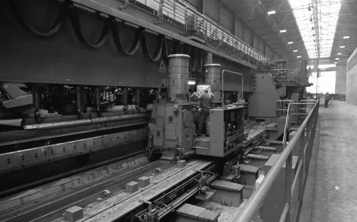 Framed Print : The Thyssen pipe mill, here in Duisburg in 1968 Framed Print : The Thyssen pipe mill, here in Duisburg in 1968