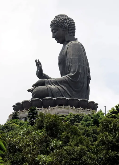 Framed Print : Tian Tan Buddha or Big Buddha statue