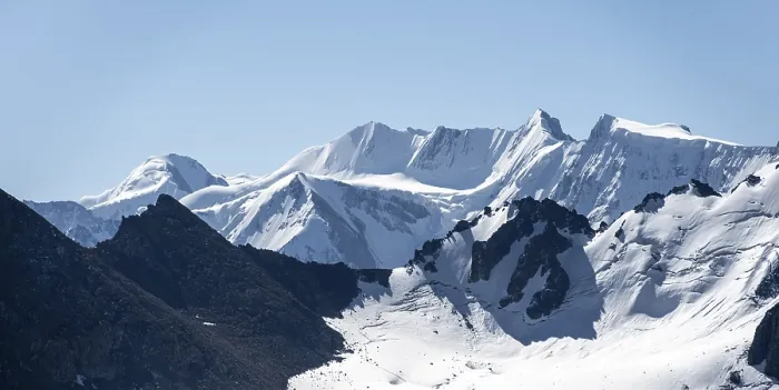 Framed Print : Tien Shan high mountains, 4000 metres with glacier