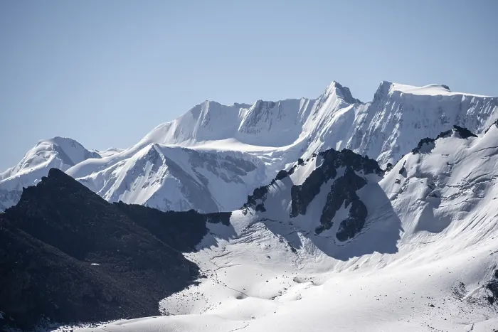 Framed Print : Tien Shan high mountains, 4000 metres with glacier