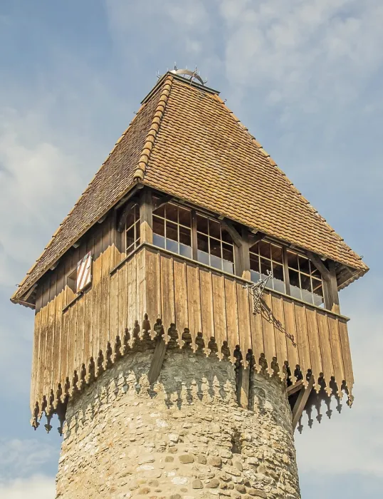 Framed Print : Tiengen stork tower, Waldshut-Tiengen