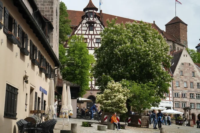 Framed Print : Tiergartnertorplatz, half-timbered houses in the Old Town