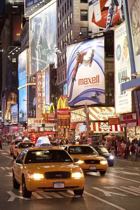 Framed Print : Times Square in the evening, Manhattan