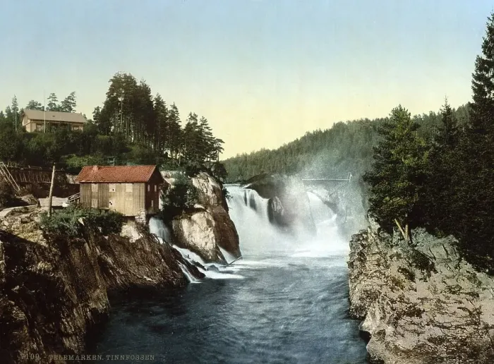 Framed Print : Tinnfossen waterfall in Notodden Framed Print : Tinnfossen waterfall in Notodden