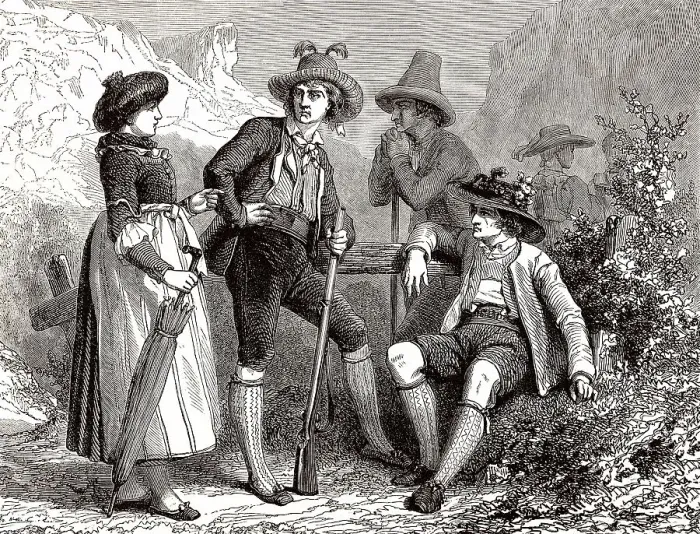 Framed Print : Tiroler Trachten, Ostalpen, Westoesterreich