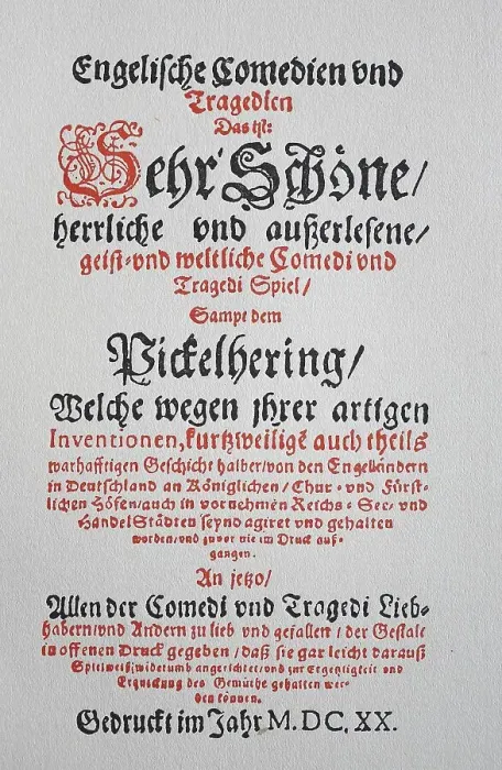 Framed Print : Title of the first collection of the English comedies and tragedies