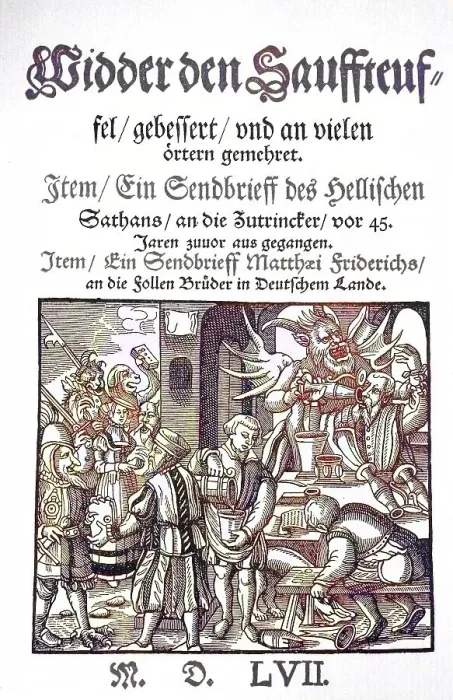 Framed Print : Title of a letter to the drunkards Matthai Friderichs
