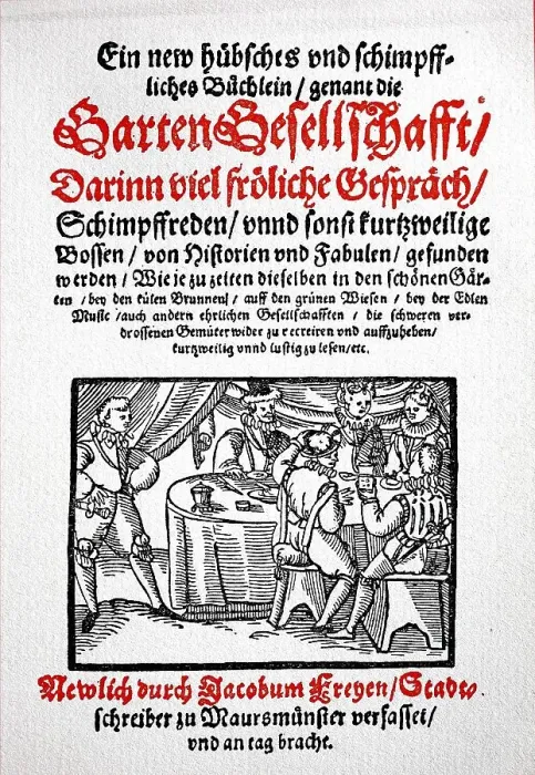 Framed Print : Title page of the book, Die Gartengesellschaft Framed Print : Title page of the book, Die Gartengesellschaft