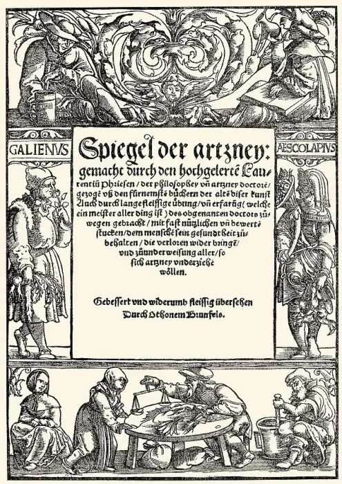 Framed Print : Title page of a pharmaceutical book