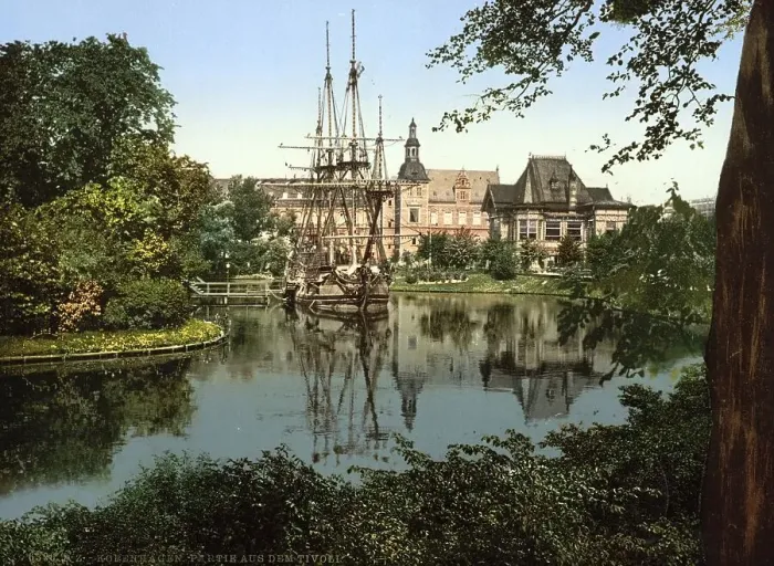 Framed Print : The Tivoli Park, Copenhagen, Denmark