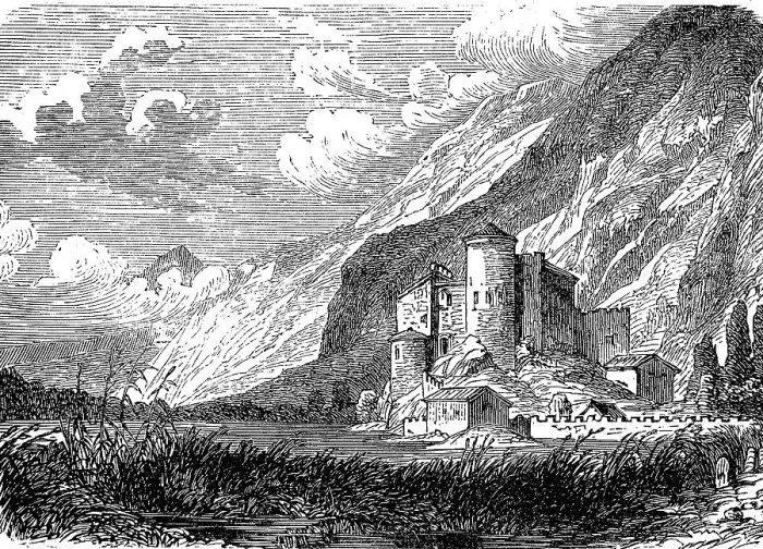 Framed Print : Toblino Castle on Lake Toblino Framed Print : Toblino Castle on Lake Toblino